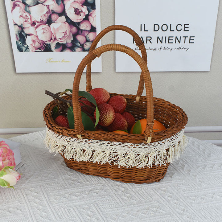 Stylish Wicker Picnic Basket
