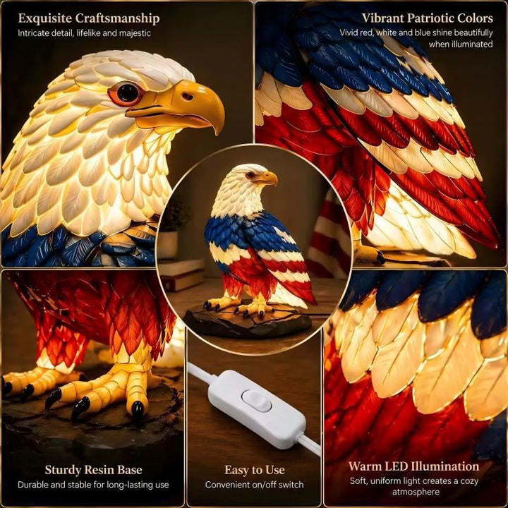 Decorative LED table lamp in eagle design