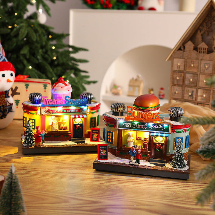 Nostalgic Ice Cream Parlor with LED Lighting