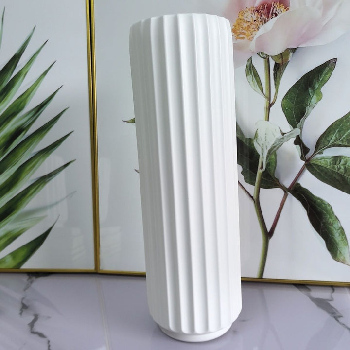 Decorative Vertical Ribbed Vase