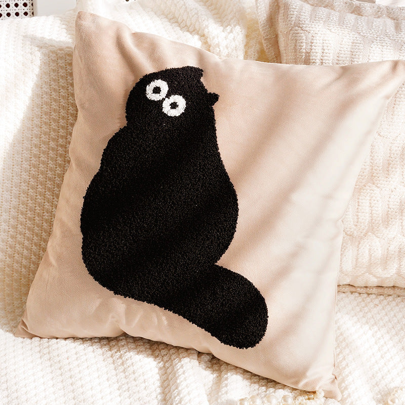 Decorative Croissant Pattern Pillow