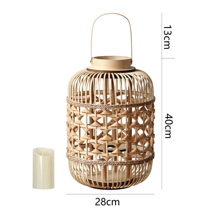 Decorative Lantern made of woven bamboo