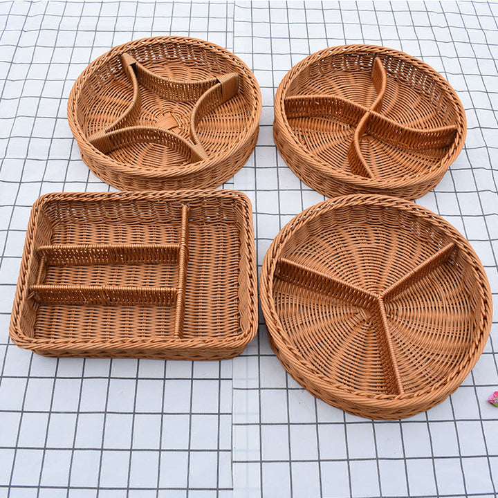 Multi-Compartment Woven Organizer Tray