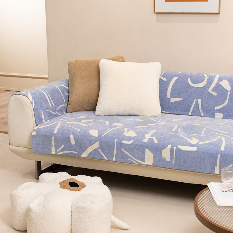 Sofa cover and throw blanket