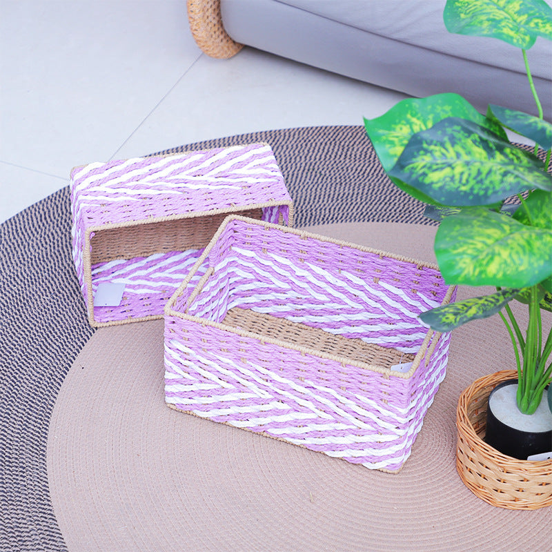 Braided storage basket