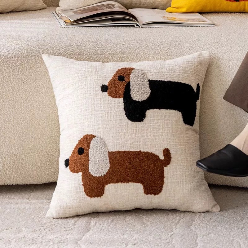 Plush Animal Print Throw Pillow