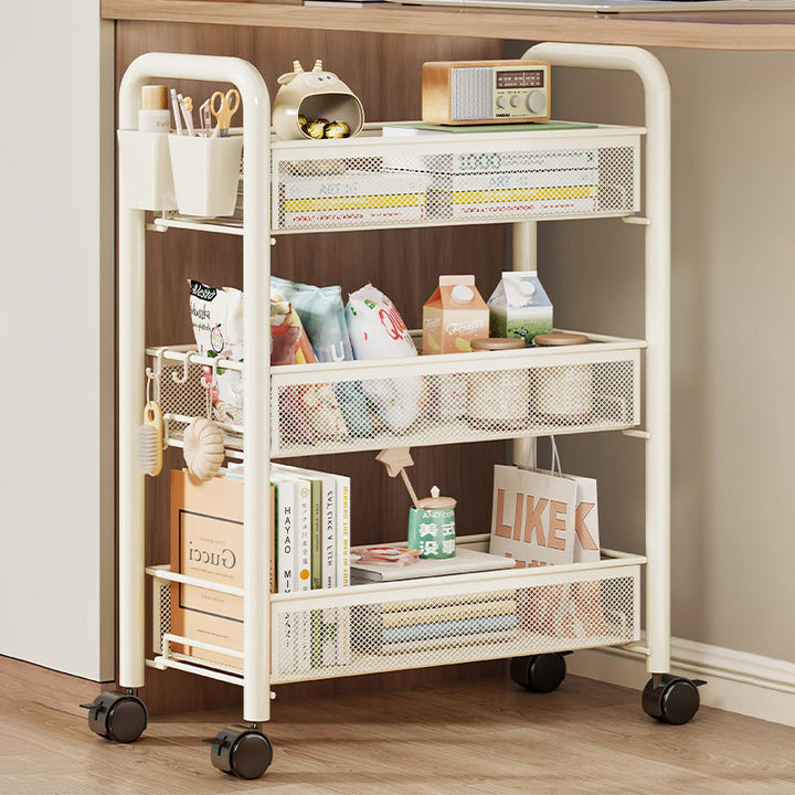 Multi-Tier Mesh Rolling Storage Cart