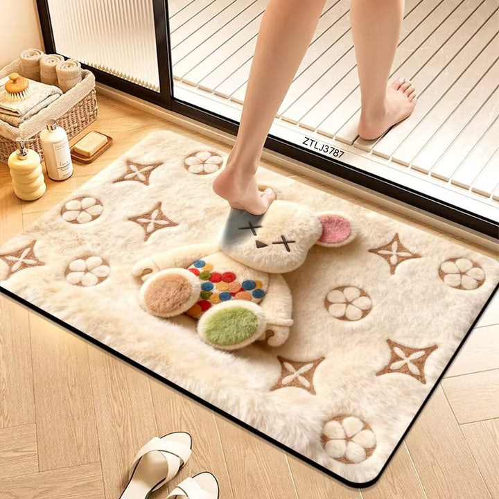 Plush Cartoon Themed Bath Mat