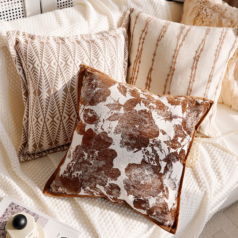 Decorative Floral-Inspired Accent Pillow