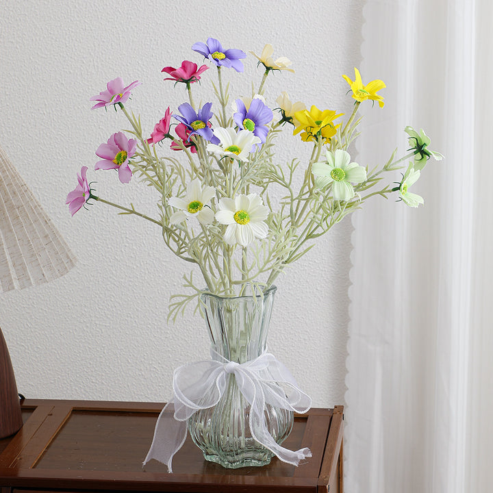 Elegant artificial flower bouquet with intricately detailed blooms