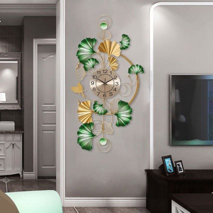 Decorative Wall Clock with Floral Design