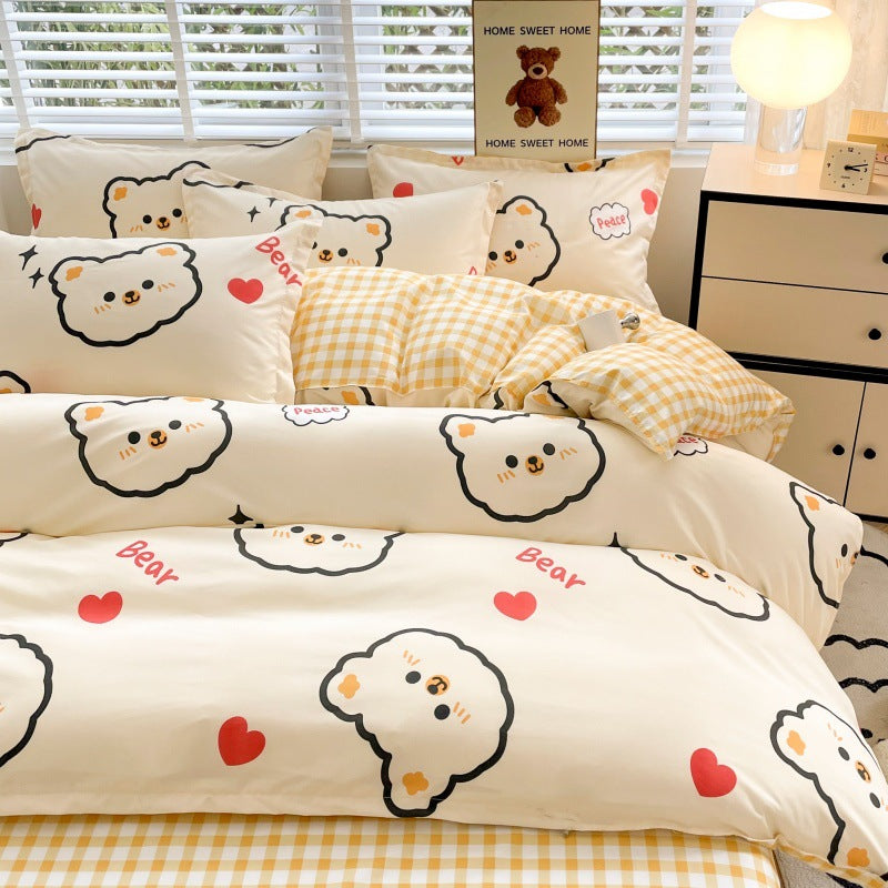Playful Cartoon Bear Bedding Set