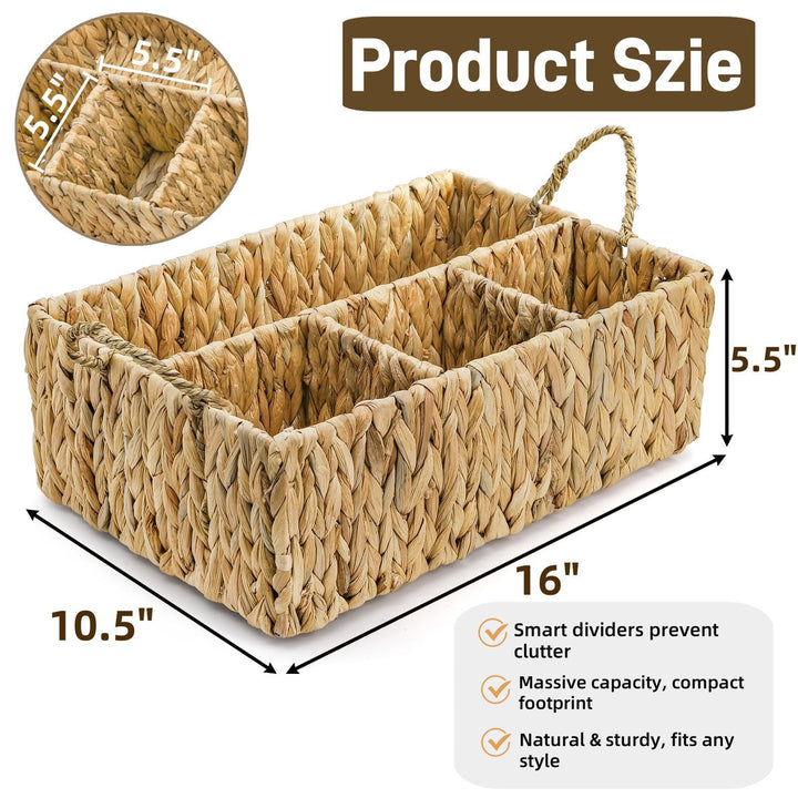 Woven Seagrass Organizer Basket