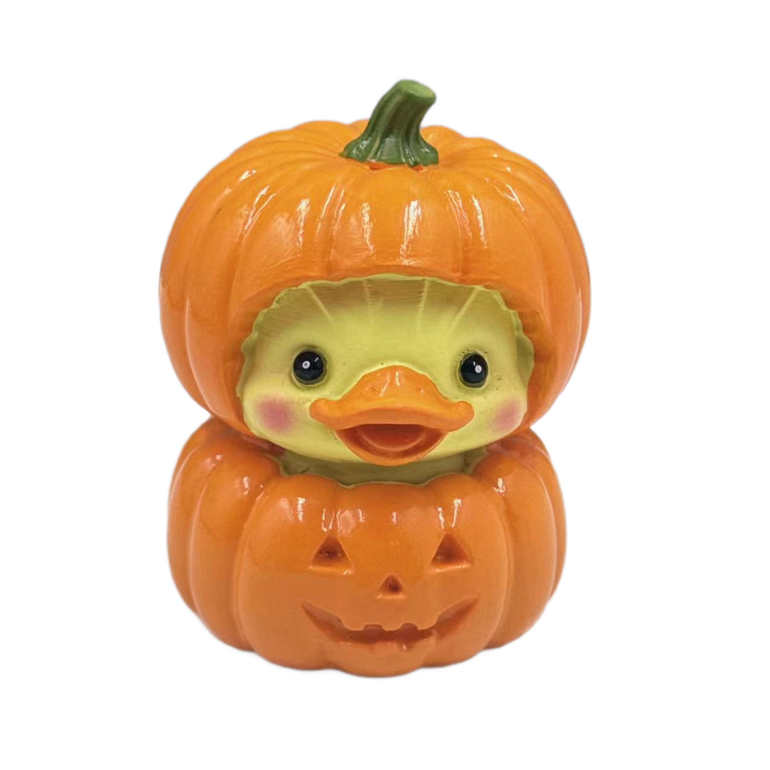 Funny rubber duck with berry pot cut