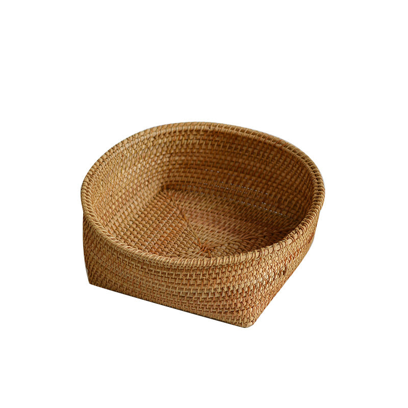 Handcrafted storage basket made of natural rattan