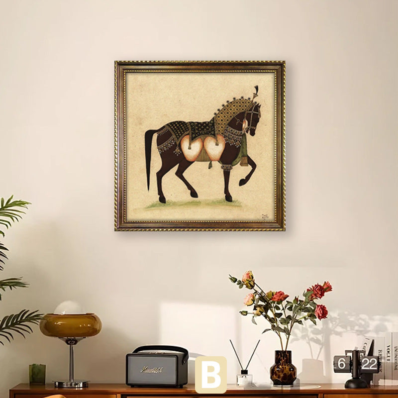 Framed Artistic Horse Illustration