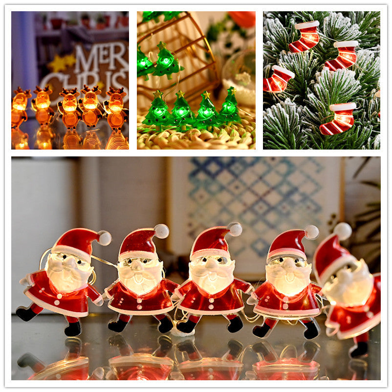 Christmas Reindeer Glass LED String Lights