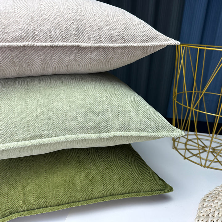 Textured Herringbone Design Throw Pillow