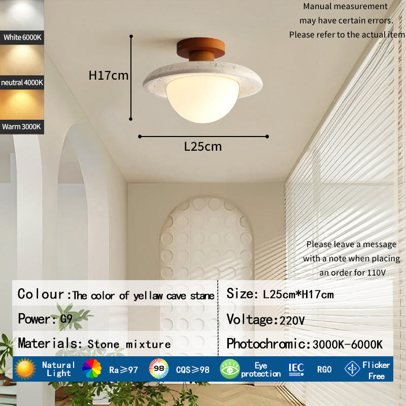 Modern Stone Glowing Ceiling Light