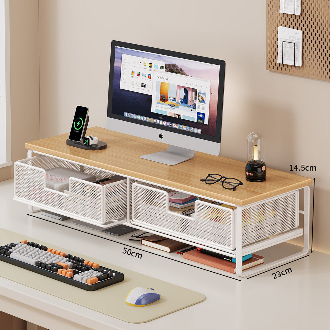 Multi-Function Desk Organizer with Mesh Storage Boxes