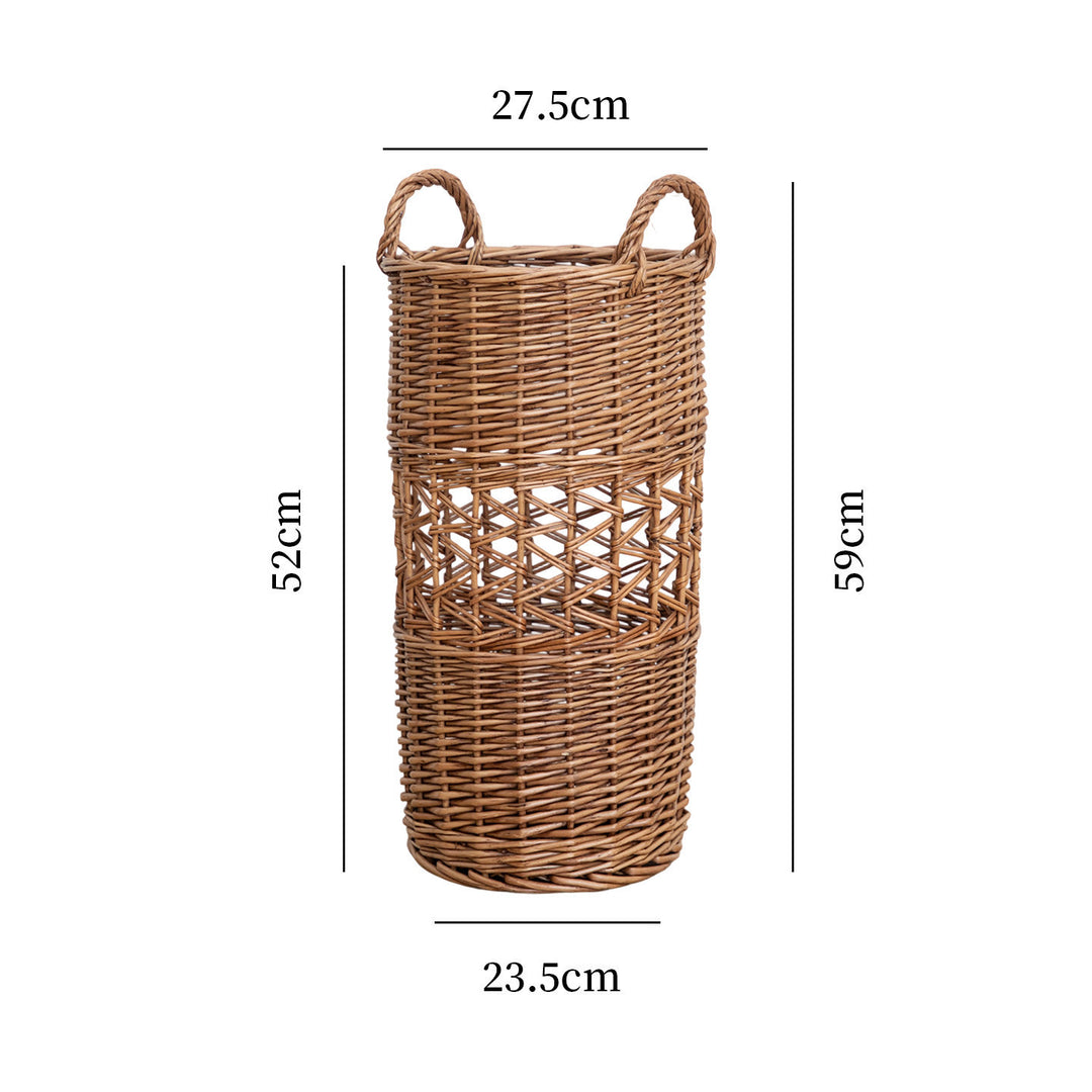 Handcrafted willow basket with cotton lining