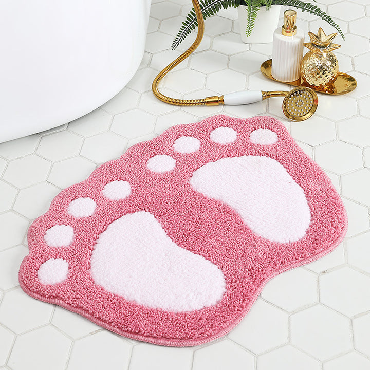Fun Footprint Bath Rug for Bathroom