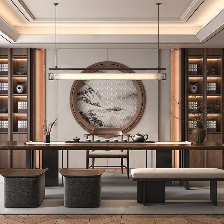 Modern linear pendant light