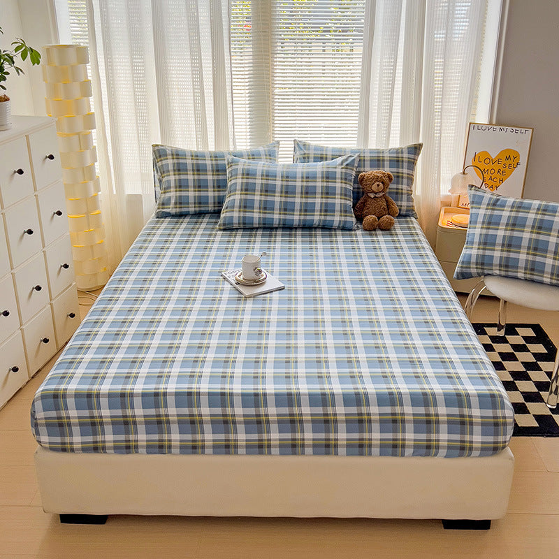 Premium Flannel Plaid Bed Linen Set