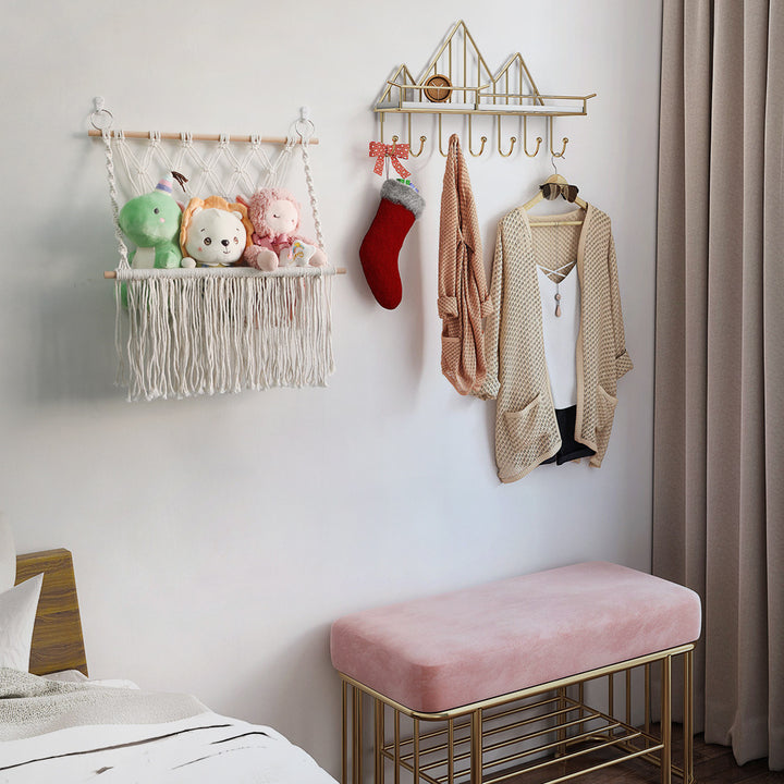Handwoven wall hanging in boho style