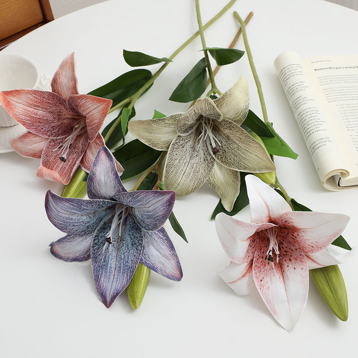 Artificial lily bouquet with realistic details