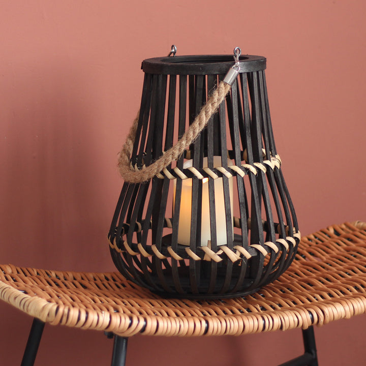 Stylish lantern with hemp handle