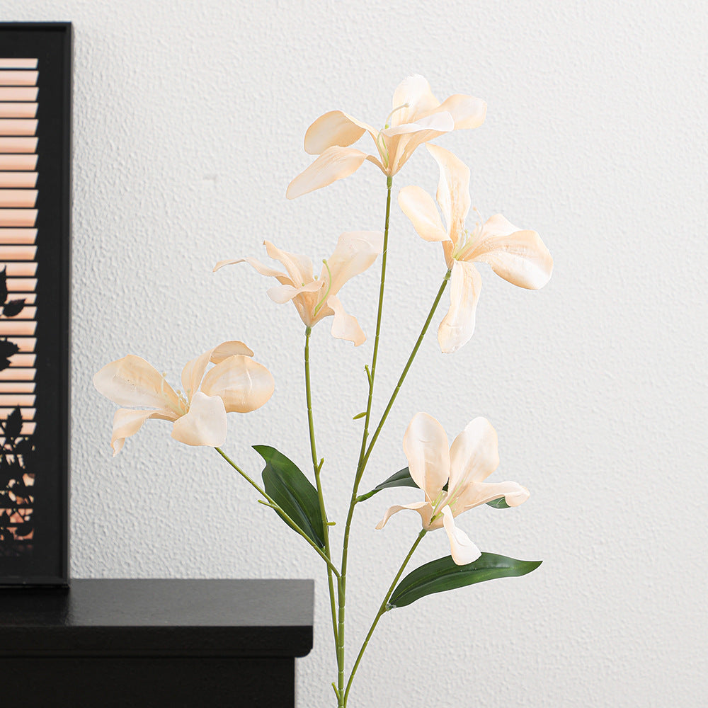 Artificial orchid flower branch with delicate flowers