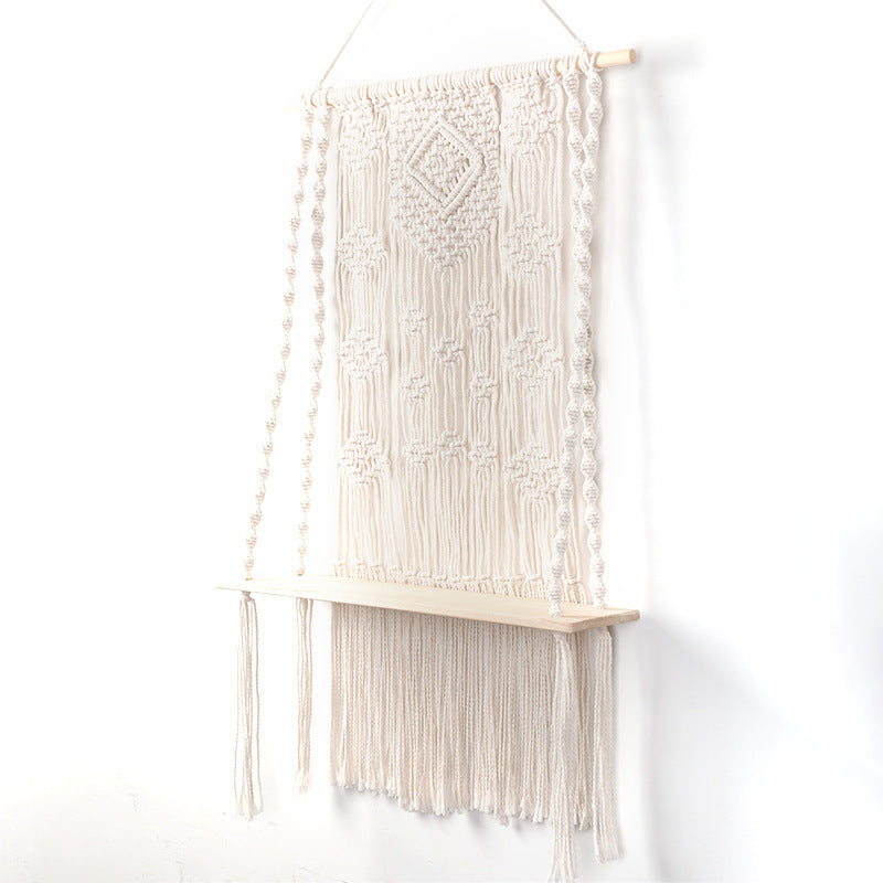 Macramé Wall Shelf with Hanger