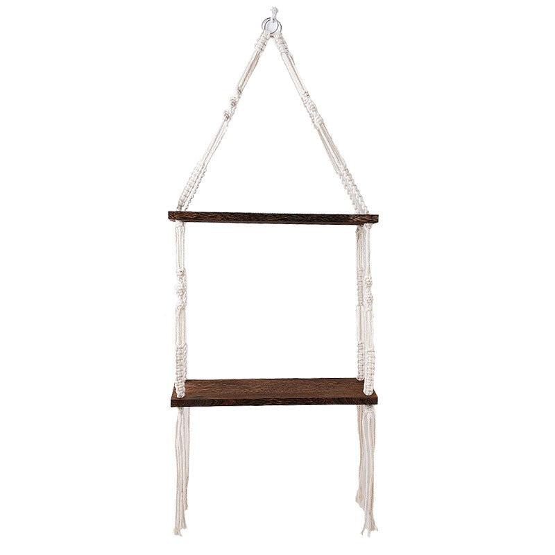 Macramé Floating Shelf Organizer