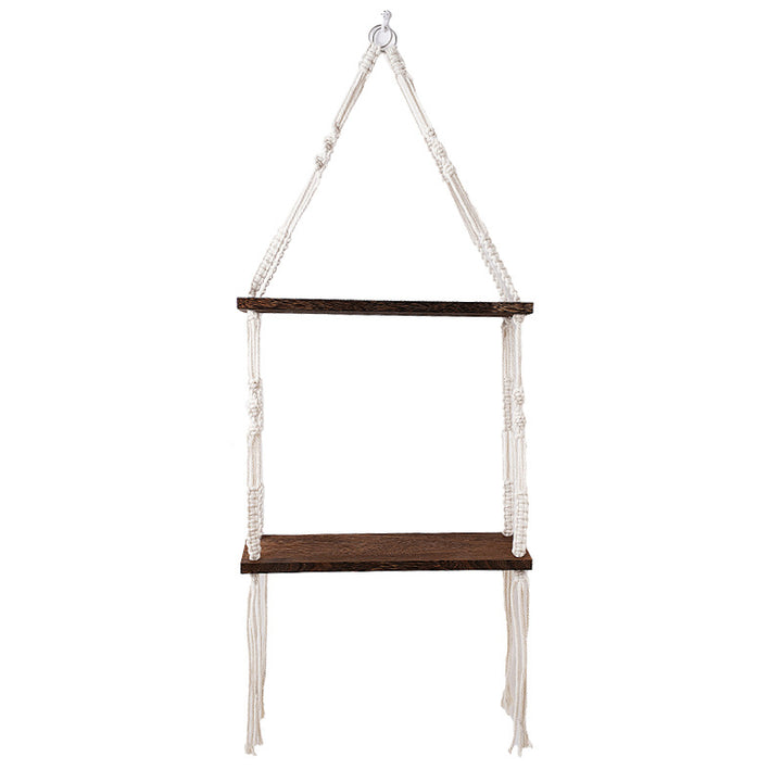 Macramé Floating Shelf Organizer