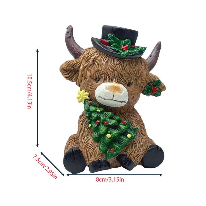Decorative Highland Cow Figurine