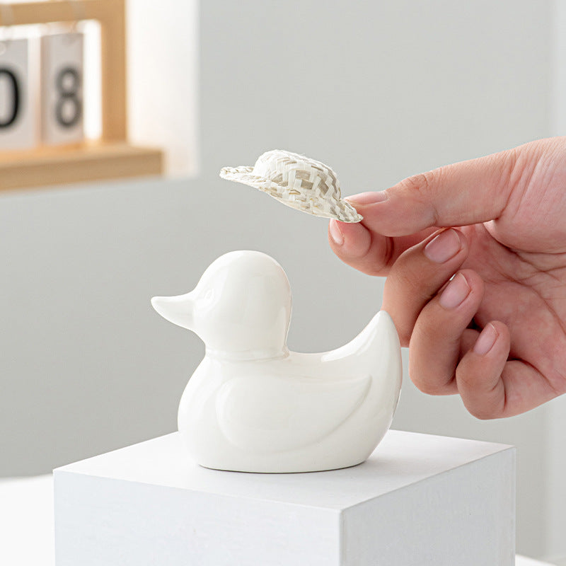 Decorative ceramic duck