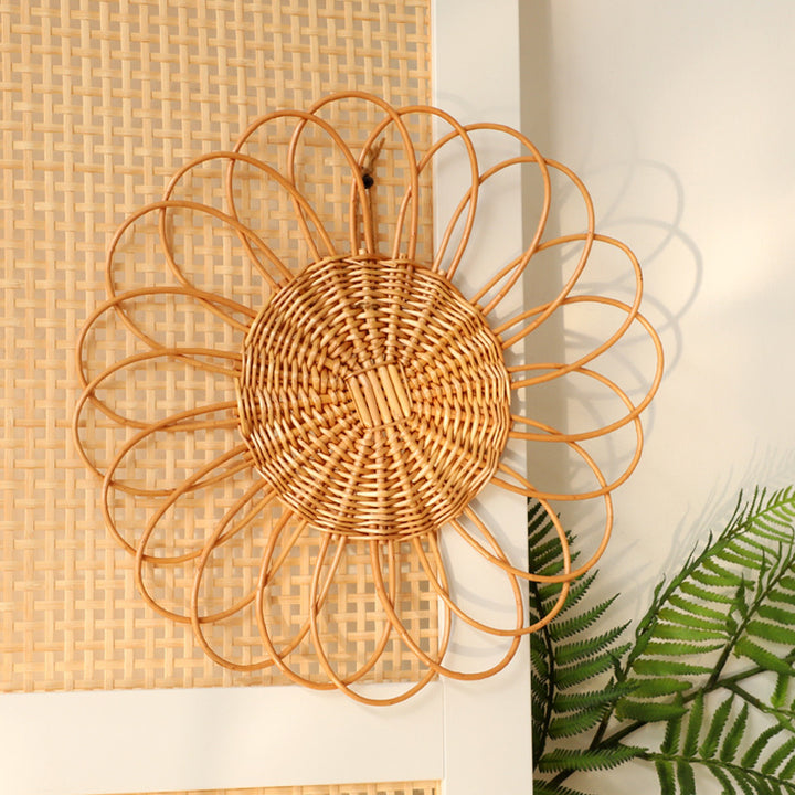 Decorative Wall Plate Made of Woven Rattan