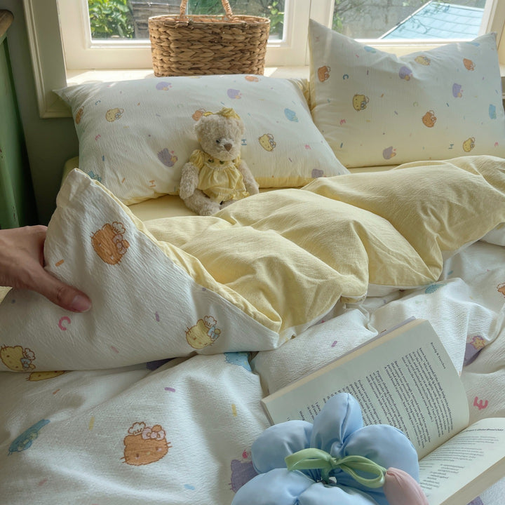 Playful Cartoon-Themed Bedding Set