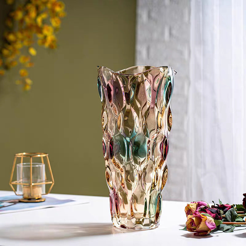 Decorative Glass Vase for Home Interior Display