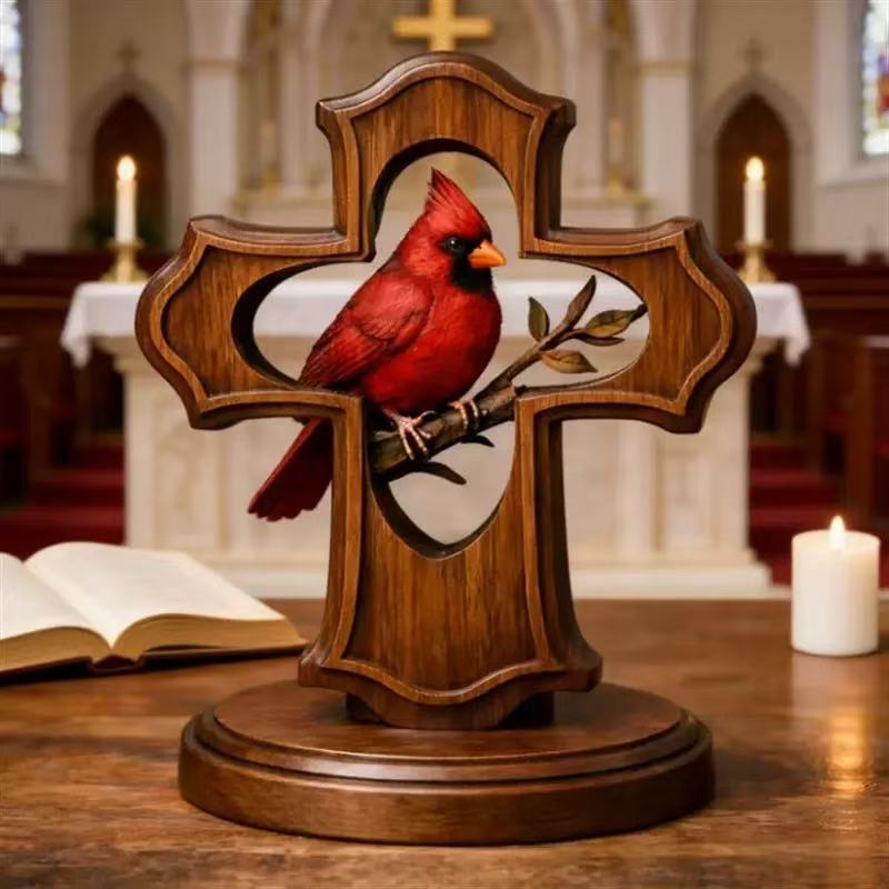 Decorative cross figure with Cardinal