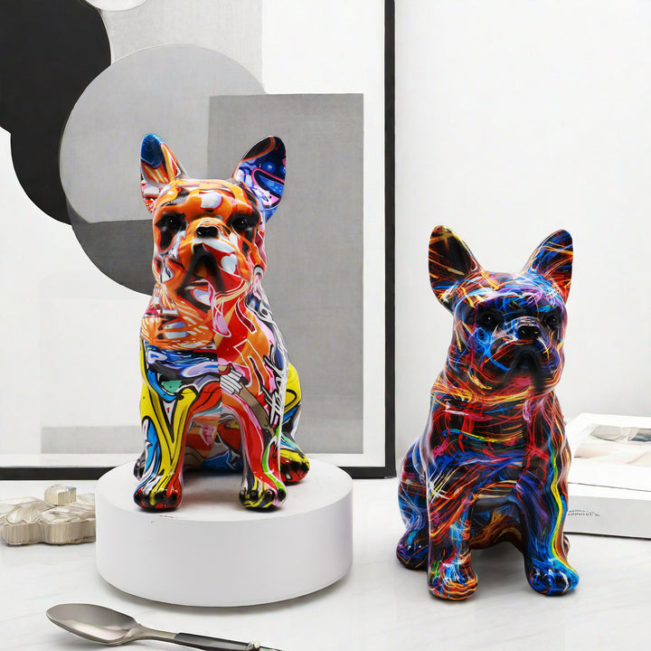 Artistically designed bulldog figure