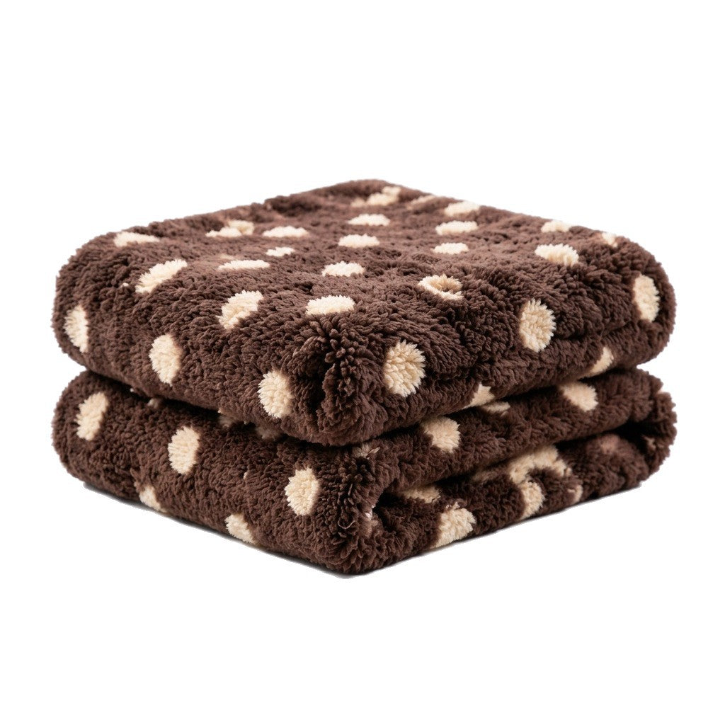 Plush Fuzzy Dot Throw Blanket