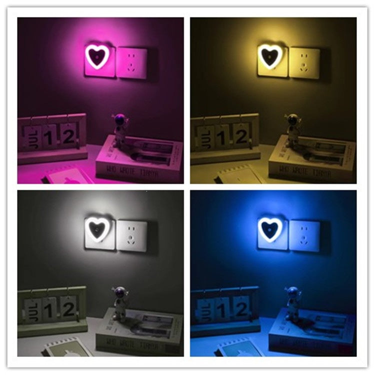 LED Heart-Shaped Night Light