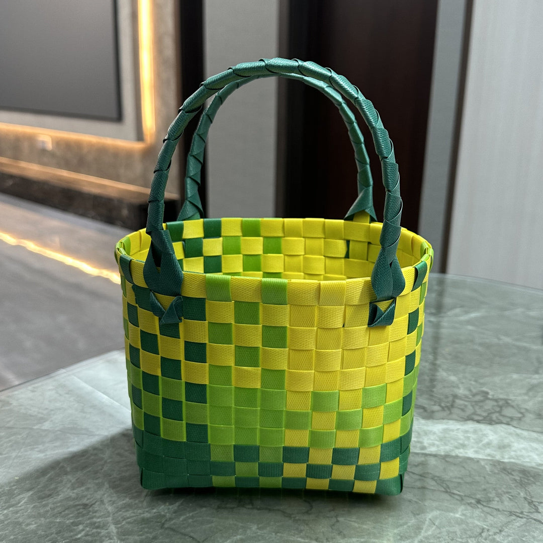 Playful and Colorful Basket Bag