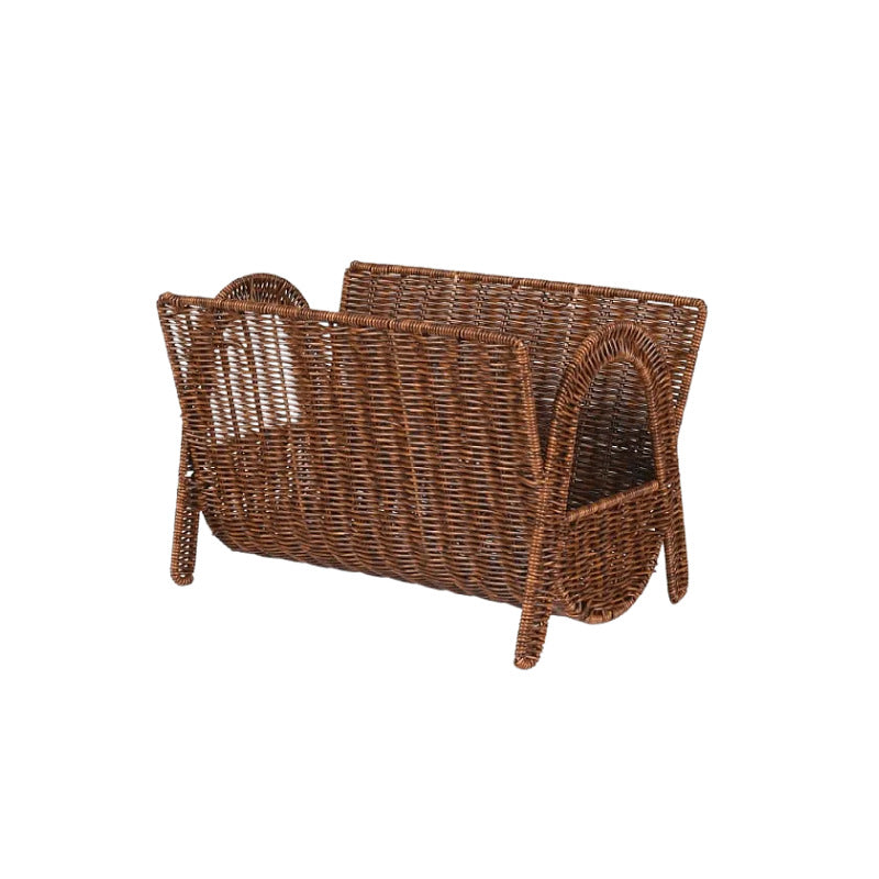 Stylish magazine holder made of woven material