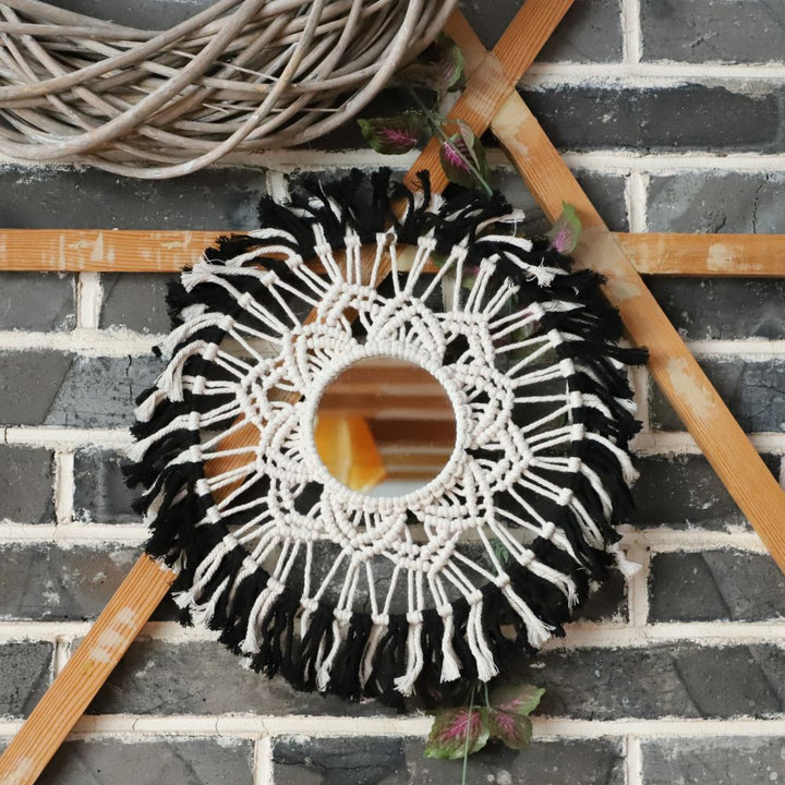 Round Macrame Wall Mirror