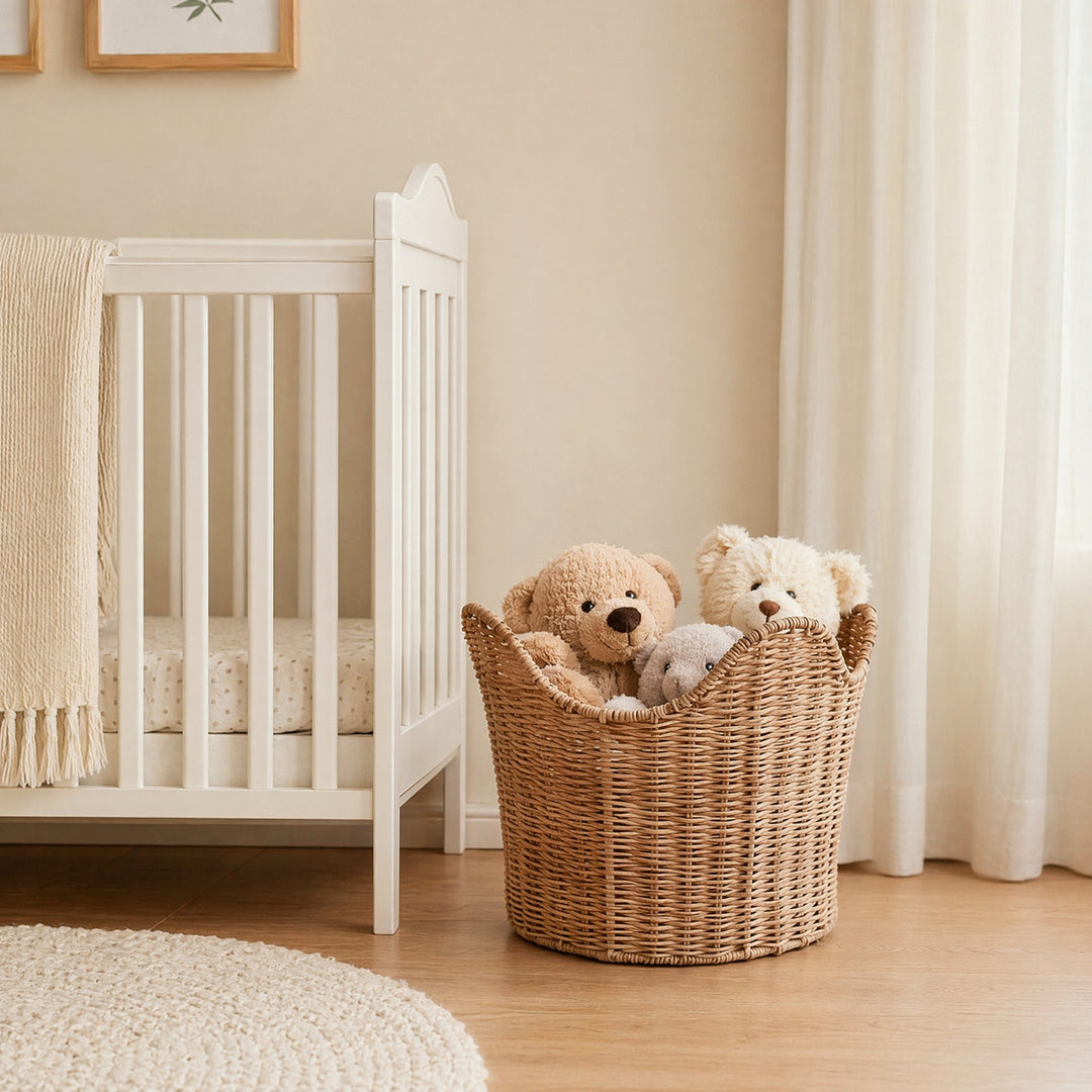 Handmade storage basket in contemporary design