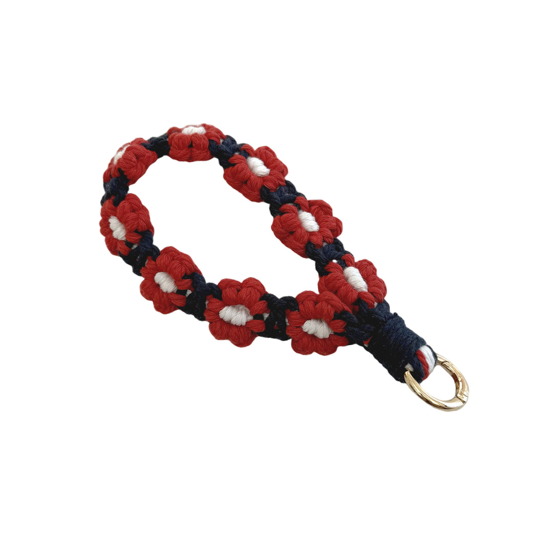 Floral Macrame Keychain Holder