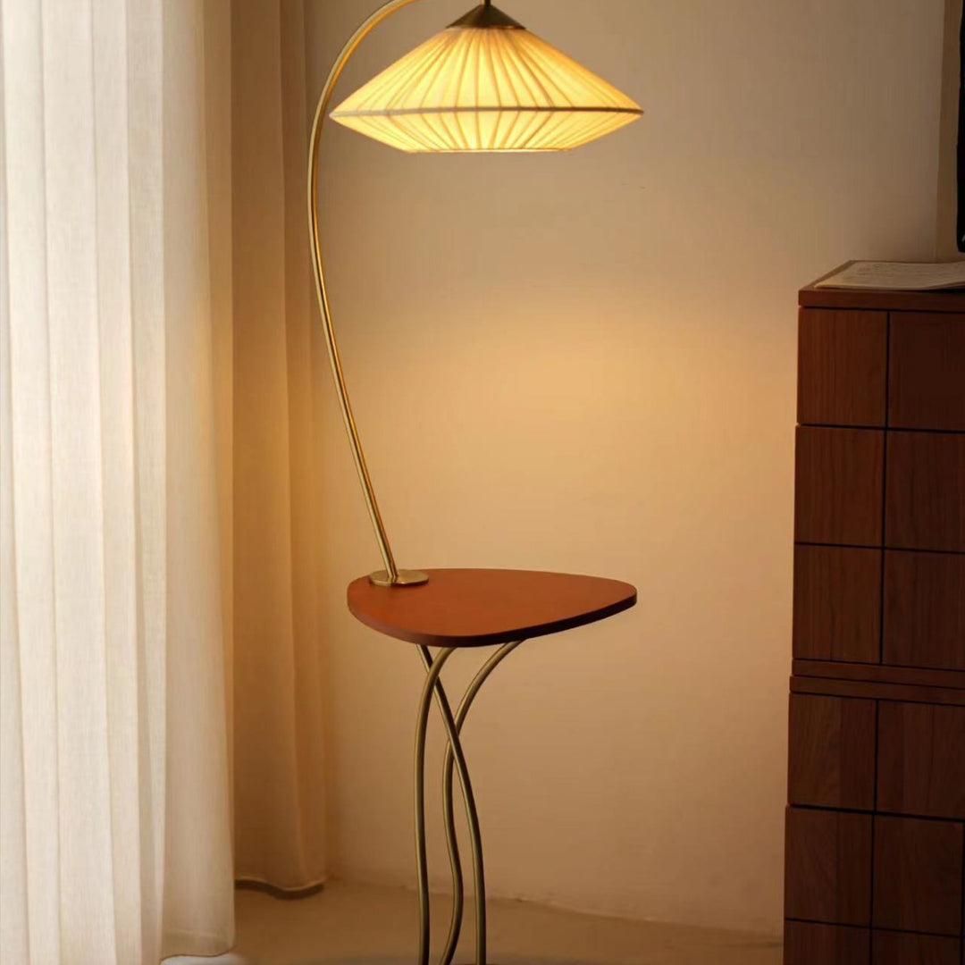 Modern artistic reading lamp with integrated side table